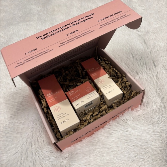 LAPCOS | Red Vegan Collagen 3-Step Set NEW IN BOX - Picture 4 of 12